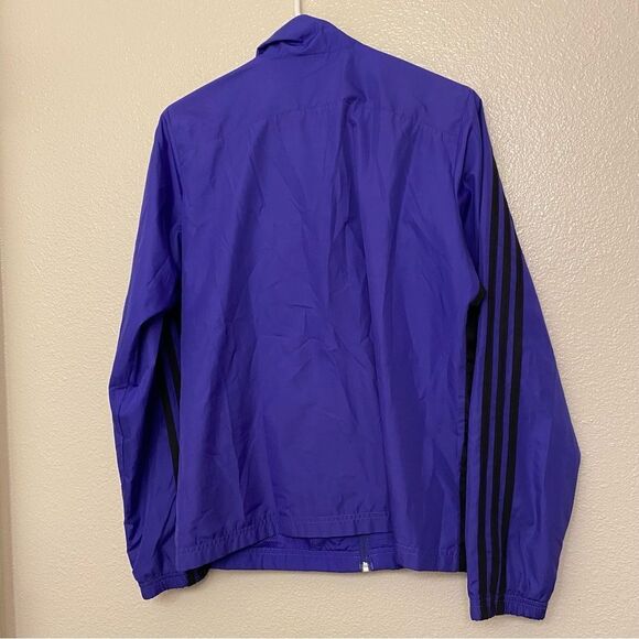 Adidas vintage Y2K purple full zip track windbreaker Jacket Womens M - Picture 2 of 11